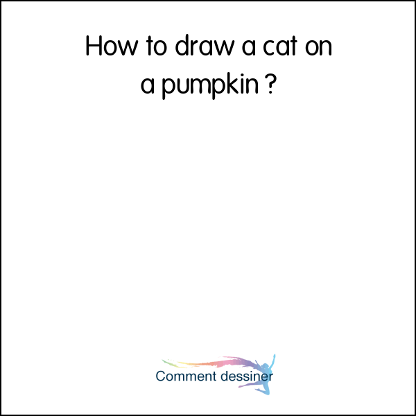 How to draw a cat on a pumpkin